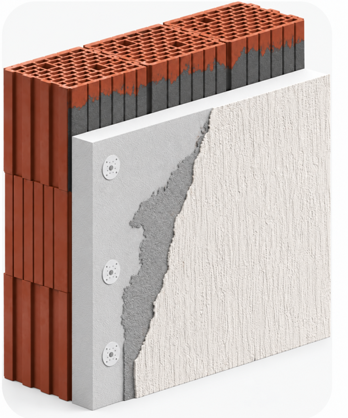 Insulated masonry wall