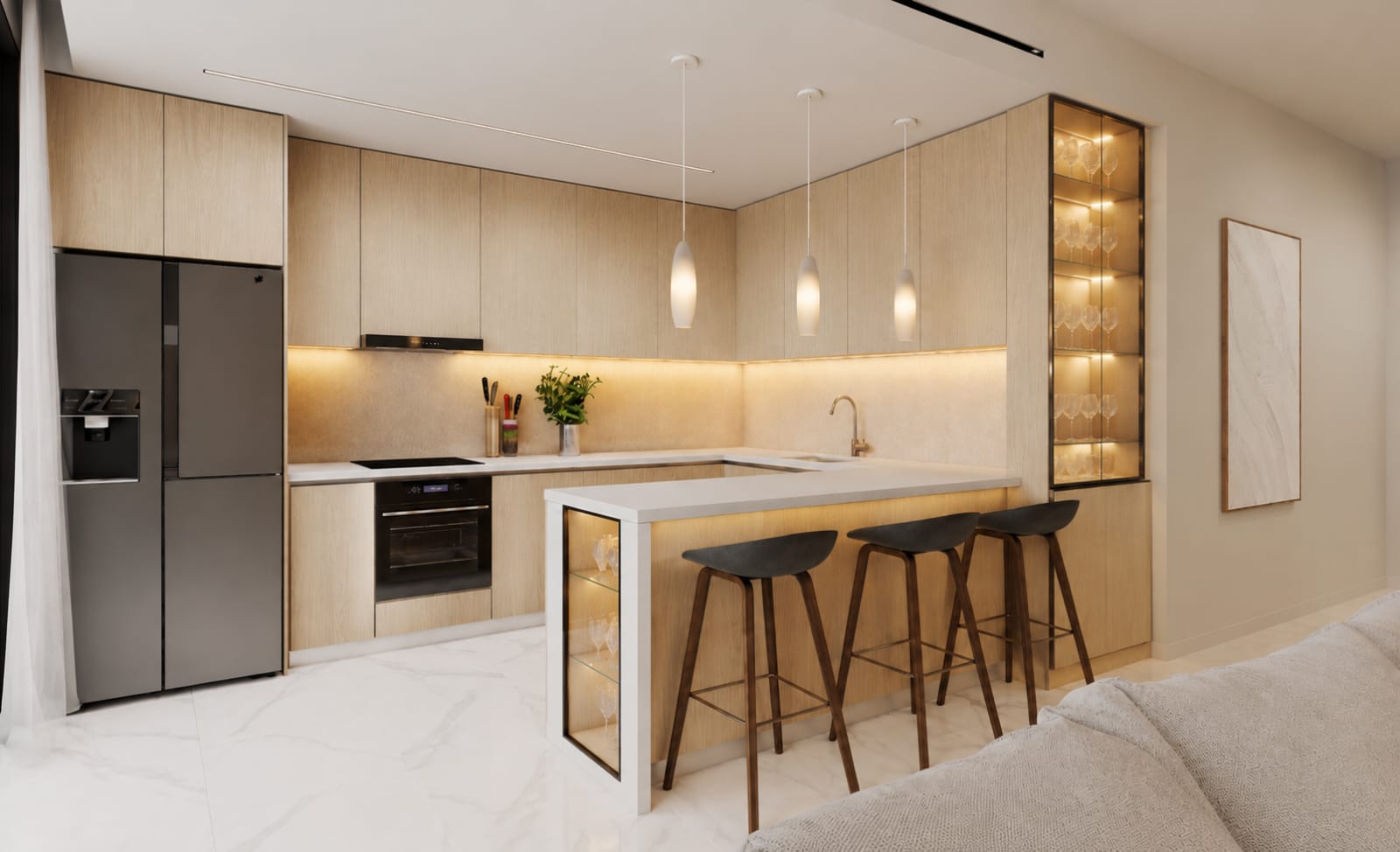 Modern fitted kitchen