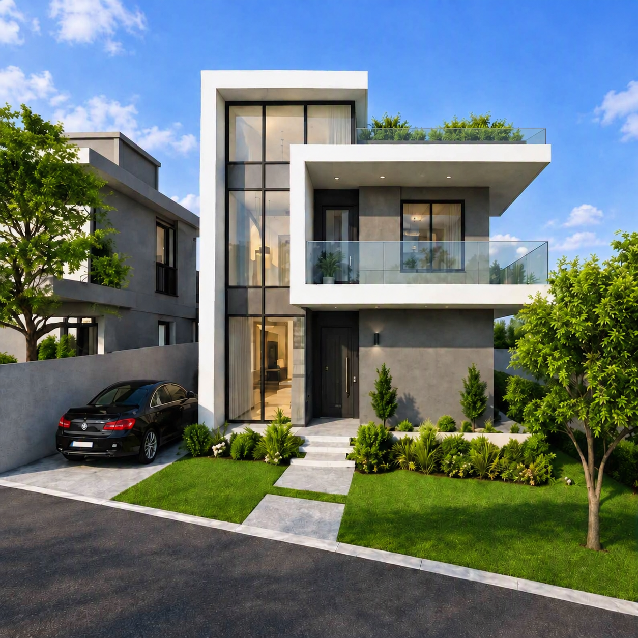 Villa B front view